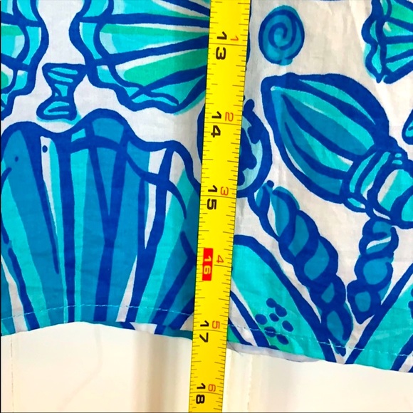 🐚Rare!!!! NWOT Lilly Pulitzer Blue Seashell Print Skirt Holy Grail 🐚 - Picture 5 of 7